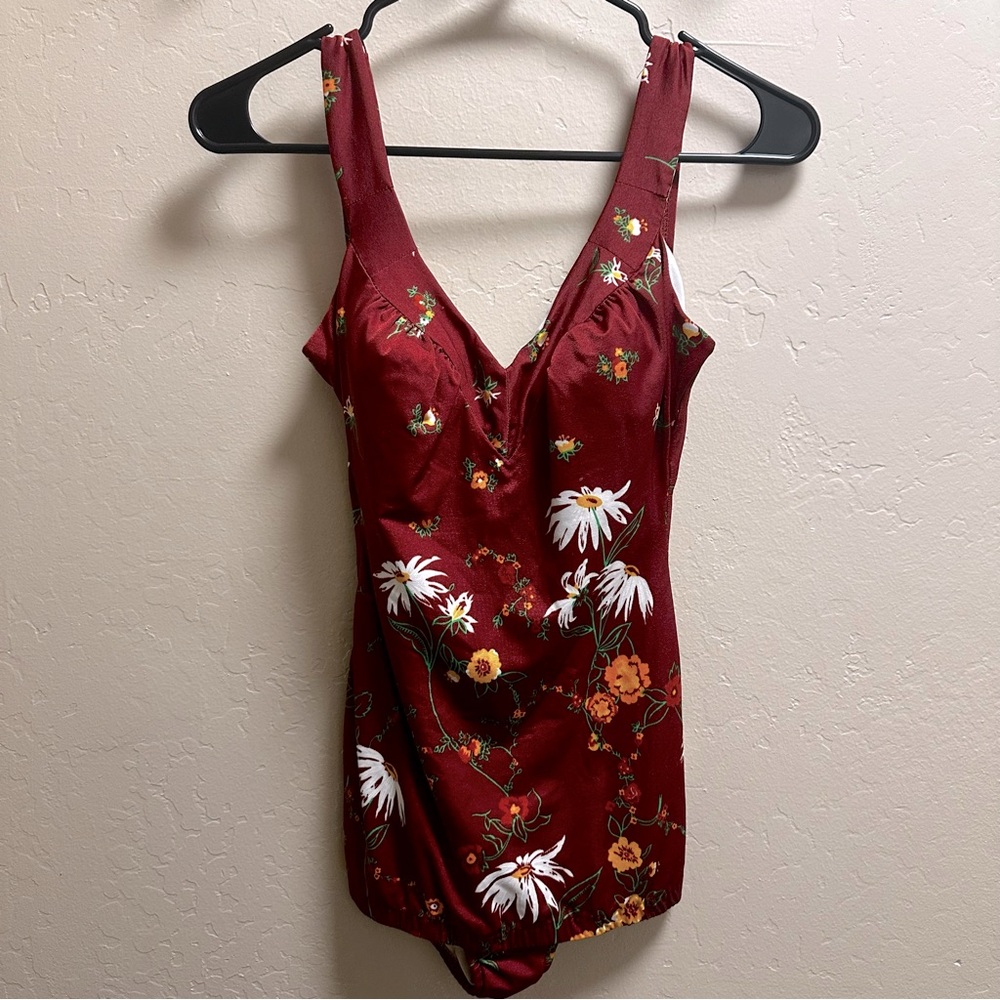 Vintage Maxine of Hollywood swim dress Sz 12